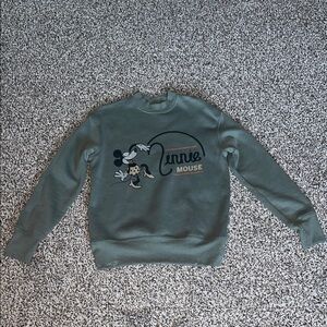 Disney Men's Green Minnie Mouse Crewneck Sweater